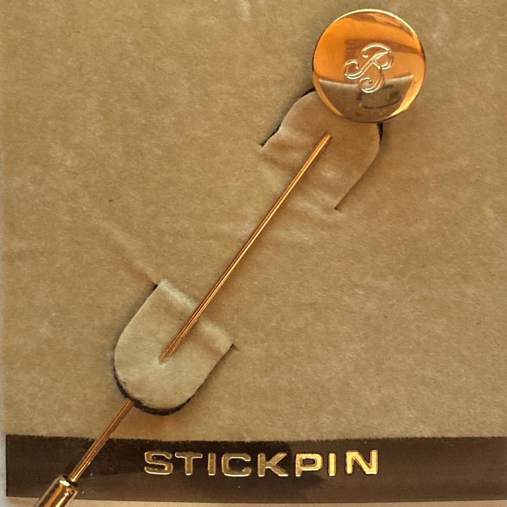 Gold Stickpin inscribed with a B.